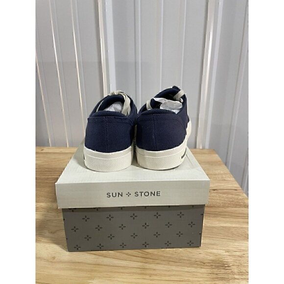 Sun + Stone Men's Kiva Lace-Up Core Sneakers Navy - Picture 3 of 6